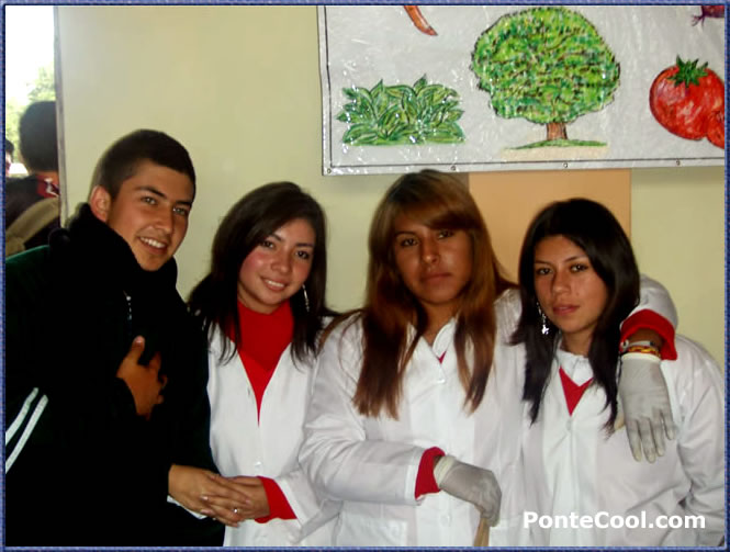 Estudiantes explicando al p&uacute;blico asistente