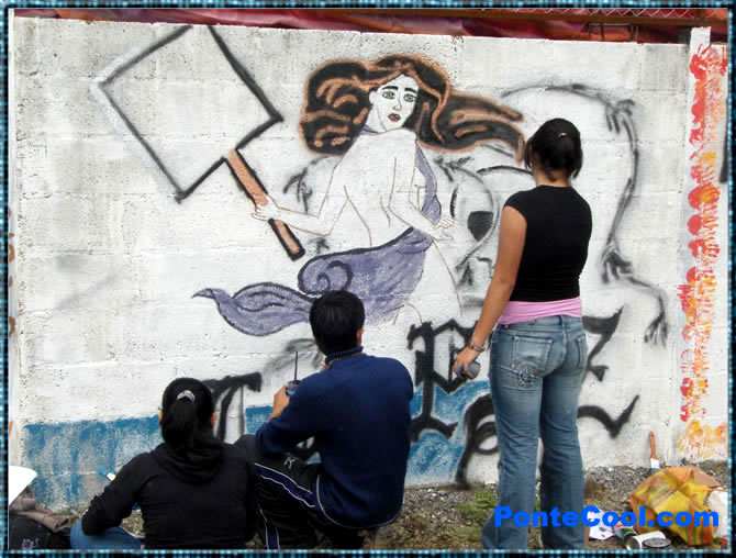 El trabajo comunitario para plasmar una obra de arte